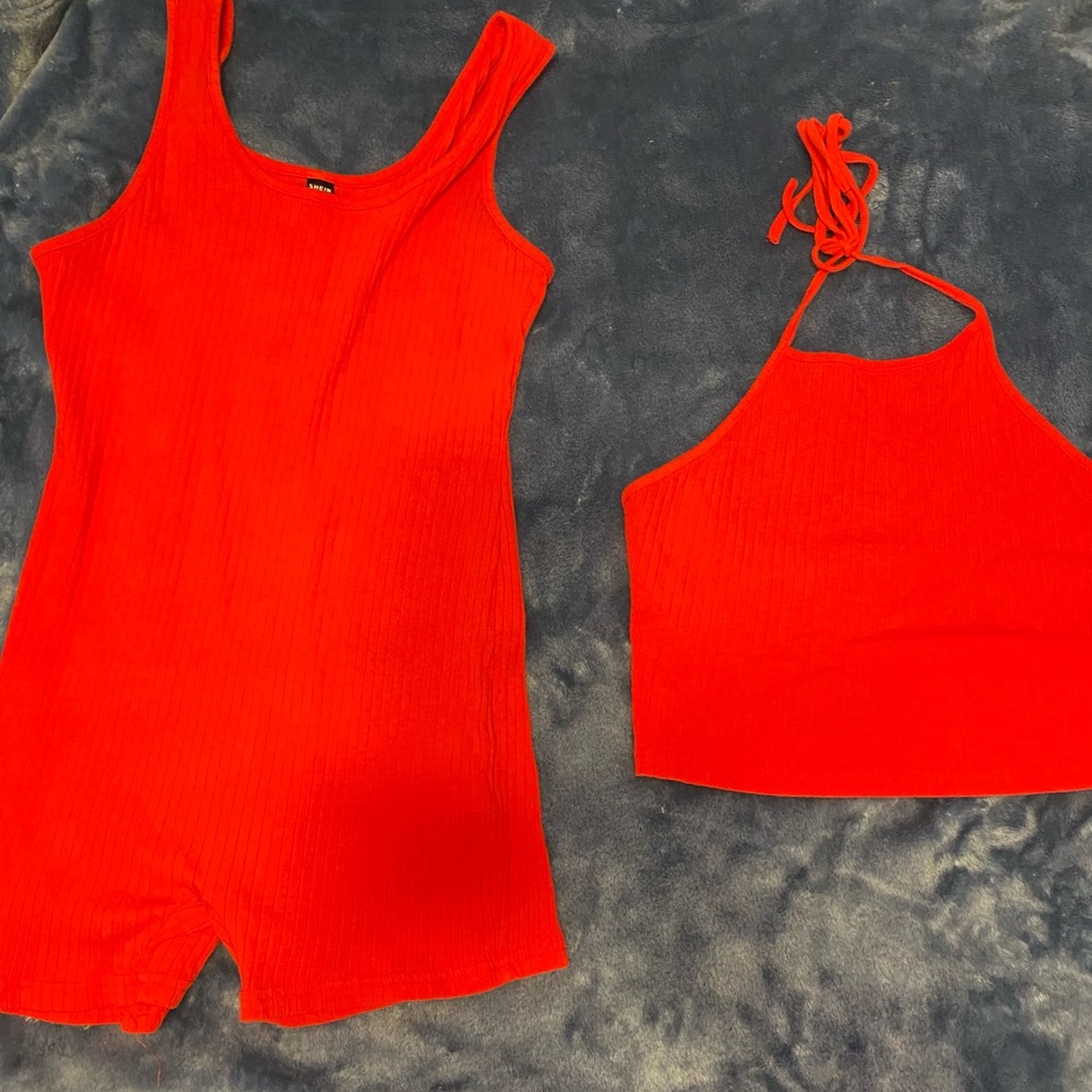 SHEIN body suit . SHEIN crop top.